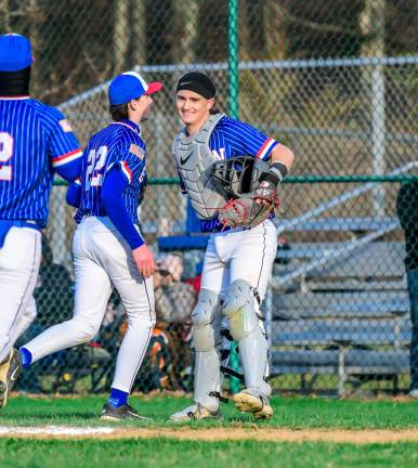 Goshen High School baseball players.