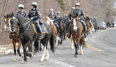 The last procession for an officer and a brother