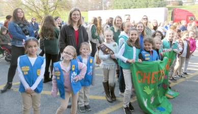 The Chester Girl Scouts were out in force on Veterans Day