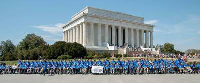 Hudson Valley Honor Flight veterans at the Lincoln Memorial in Washington, D.C.