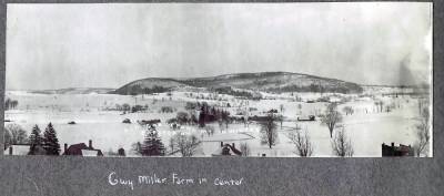 This historical photo shows the Miller site as it appeared before the Maple Avenue School was built on it.