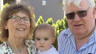Cindy Smith with husband, Gary, and granddaughter, Abby Boudreau