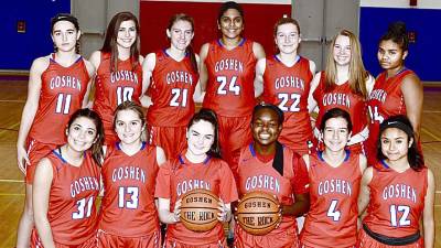 The Goshen girls basketball team