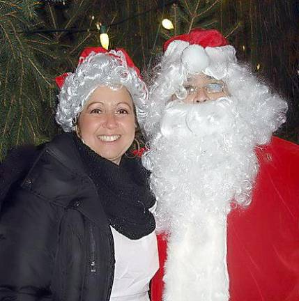 Santa and Mrs. Claus were welcomed guests at the Tree Lighting ceremony in Goshen.