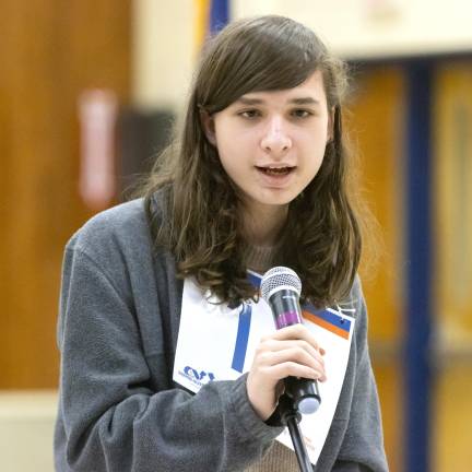 Nicole Santiago of Heritage Middle School (Newburgh ECSD) placed third in the 2026 Orange County Regional Spelling Bee.