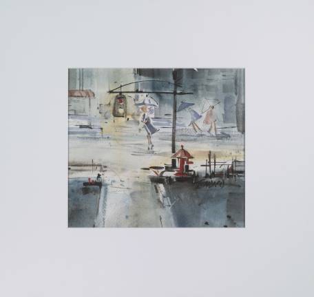 "Botanical Rain," a watercolor by Mary Endico