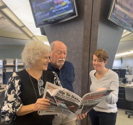 Publisher Jeanne Straus, Editor-at-Large Bob Quinn, and Managing Editor Lisa Reider.