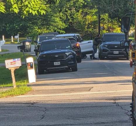 Apparent ICE activity earlier this month on Merriewold Lane North in Monroe.