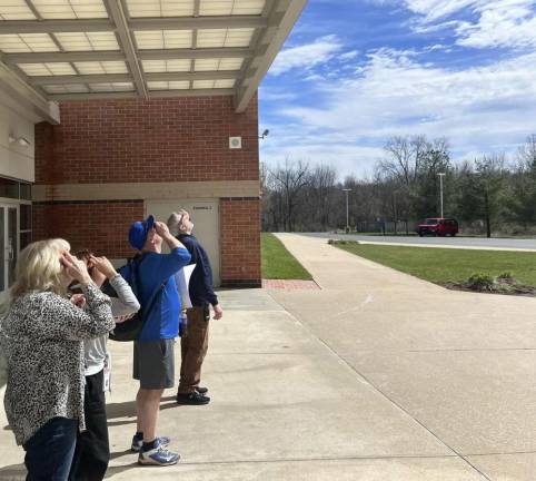Even members of the CUFSD faculty couldn’t resist witnessing this rare cosmic event.