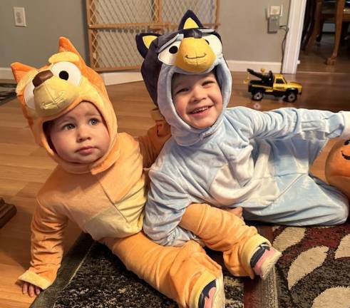 Bluey and Bingo stop by grammy and papa’s house. (Photo submitted by Debra Quackenbush)