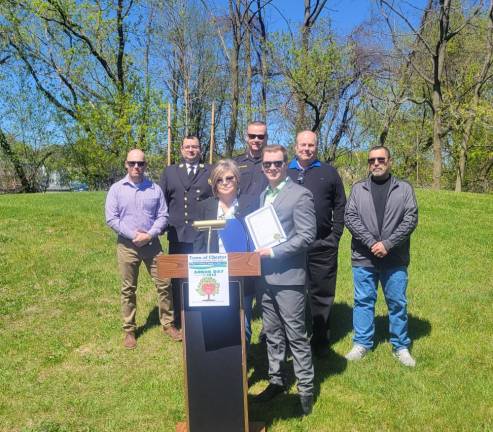 Several representatives from the community attended the tree planting on April 25.