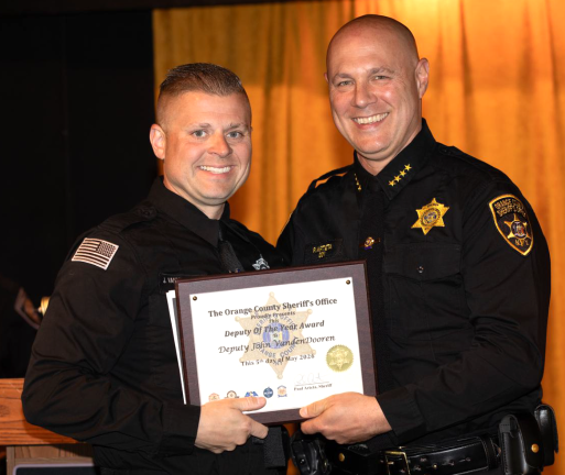 The Deputy of the Year award was presented to Deputy John VandenDooren.