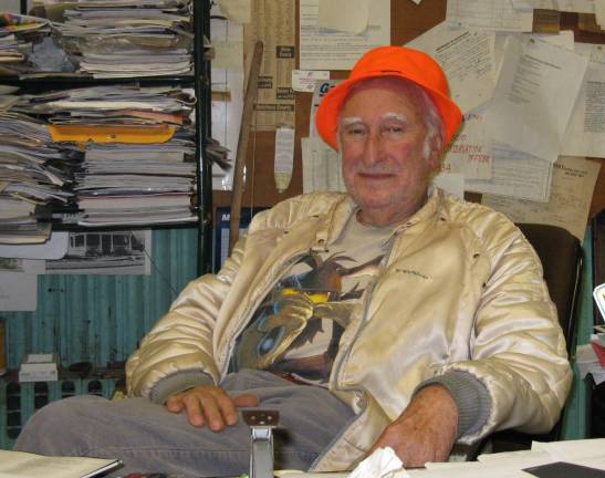 Goshen Foundry owner, Chester LeBaron in his office. (Photo by Ginny Privitar)
