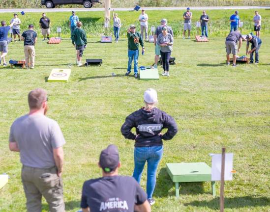 Sixty-four teams participated in the Danny Mulvey Foundation’s fourth annual Cornhole Tournament &amp; Family BBQ fund raiser at Sugar Loaf Performing Art Center last Saturday. Photo by Sammie Finch.