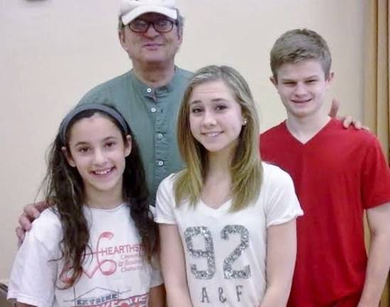 From left: Allison Wernick of Highland Mills, Melissa Iannucci of Monroe, and Nick Barao of Chester with David Patrick Wilson of Goshen get ready for the “Week of Wonder." (Photo provided)