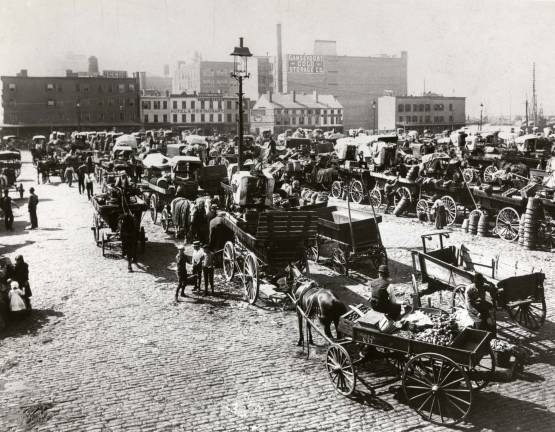 The Gansevoort Market, circa 1899. Photo courtesy of New-York Historical Society.