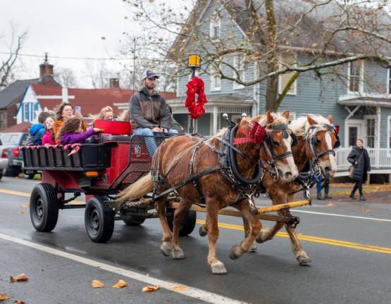 Vistors of Sugar Loaf's Holiday Festival were able to enjoy horse drawn carriage rides through the hamlet.