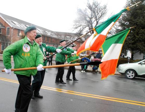 The Ancient Order of Hibernians marching in last year's parade