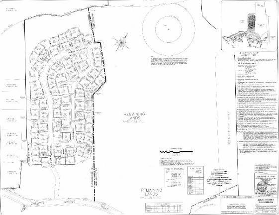 Part of the Greens' site plan