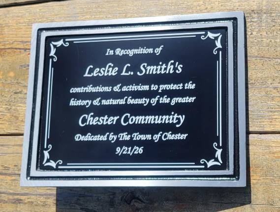 Leslie Smith honored posthumously at Chester tree dedication ceremony.