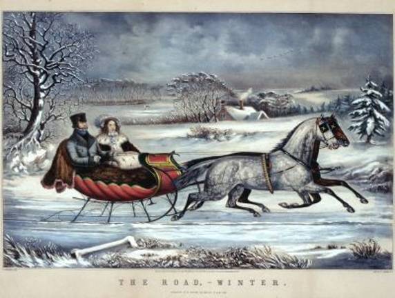 "The Road -- Winter" by Currier &amp; Ives