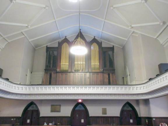 The pipes of the First Presbyterian Church's organ
