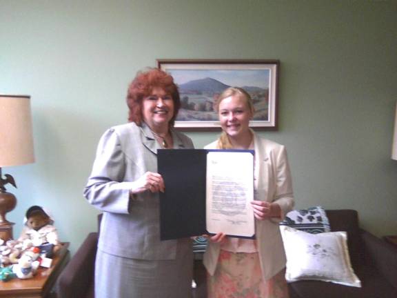 NYS Assemblywoman Nancy Calhoun with Kira Floersheim