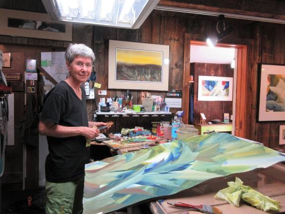 Mary Endico in her studio (Photo by Ginny Privitar)