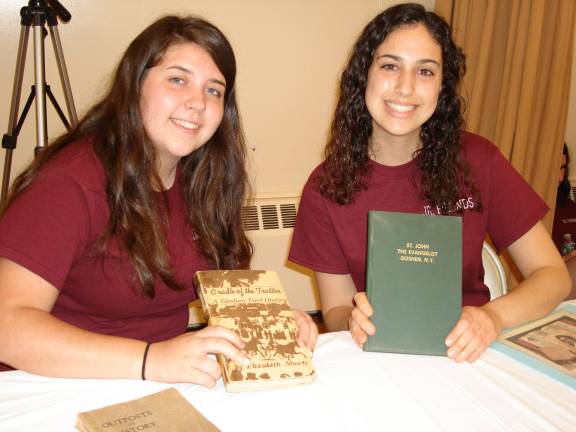 Connie Bouchard and Deanna Villegas Jr., Friends of the Goshen Library, support the library, run some events on their own, and help with a summer Goshen history camp for students K-6 grade (Photo by Geri Corey)