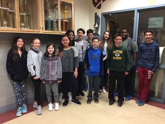 The February Students of the Month at C.J. Hooker Middle School