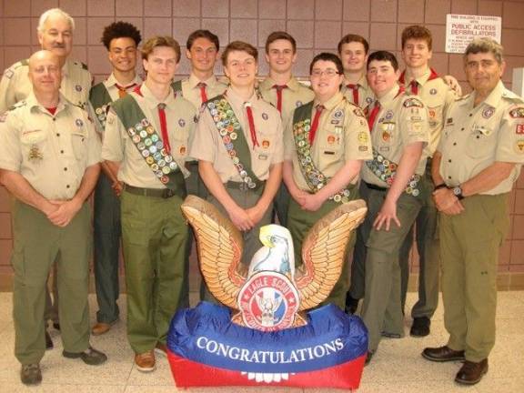 Nine become Eagle Scouts at Court of Honor