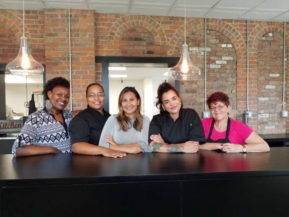 From left: Charlene Woodson, Justine Figueroa, Melida Lopez, Christine Cordero Lazar and Sharon Delgado at Mill Street Café in Middletown (Photo provided)