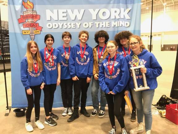 The Goshen Middle School Odyssey of the Mind Team. Photo provided.