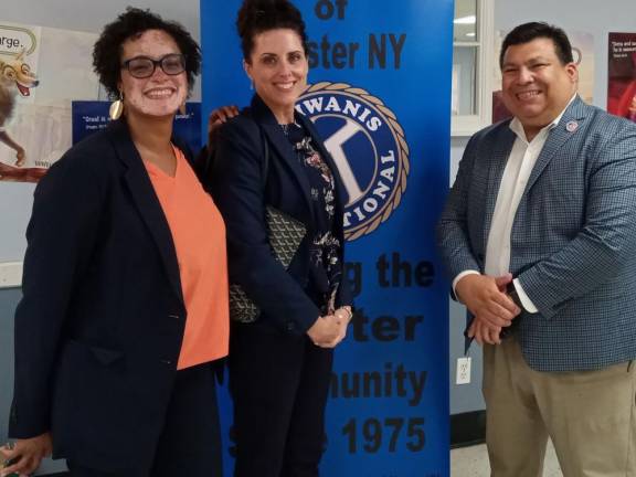 Cathy O’Hara, Superintendent of Schools; Daynara Garcia, Asst. Supt. for Curriculum; and Rolando Agular, Vice Principal, all from the Chester Academy