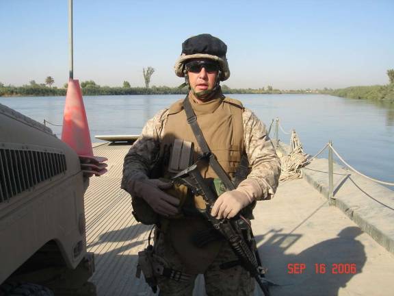As a Marine officer, Constantine deployed to Iraq in 2006.