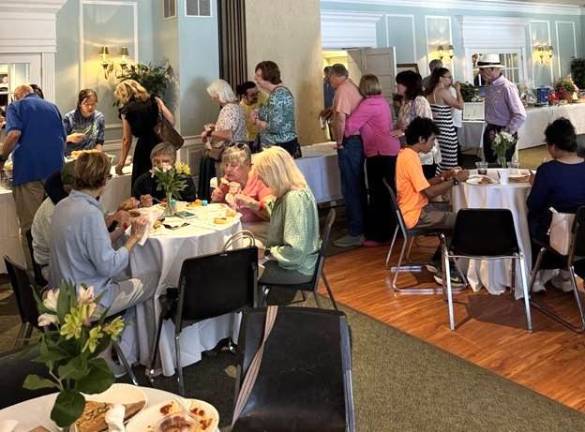 Participants enjoying A Taste of Goshen.