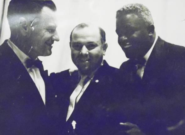 From left: Nelson Rockefeller, Louis Ostrer, and Jackie Robinson (Photo provided)