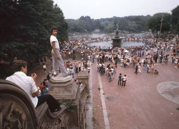 This picture, &quot;Fiesta Folklorica,&quot; made at Bethesda Terrace in Central Park during the summer of 1978, likely by D. Gorton, was one of nearly 3,000 taken by New York Times photographers as part of a collaborative freelance project with the city's Parks Department during a pressmen's strike that shuttered The Times for weeks. The trove of pictures was recently uncovered and &quot;Fiesta Folklorica,&quot; is among 65 on view at The Arsenal in Central Park.