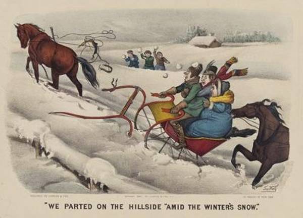 "We Parted on the Hillside Amid the Winter's Snow" by Currier &amp; Ives