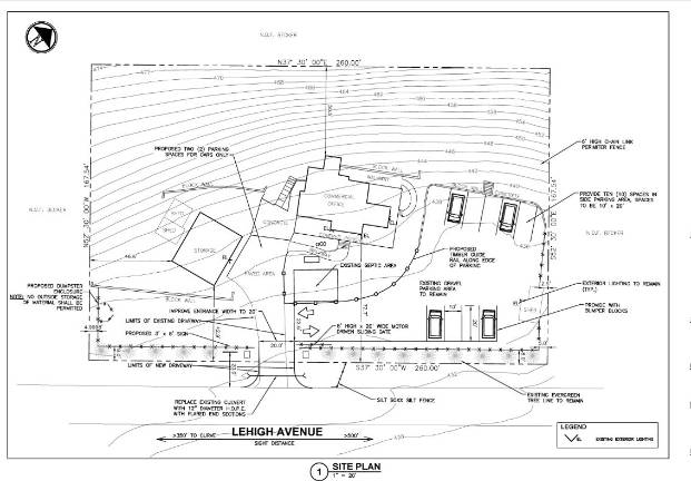 The site plan for 191 Lehigh Avenue, Chester, that was removed from the town's web site