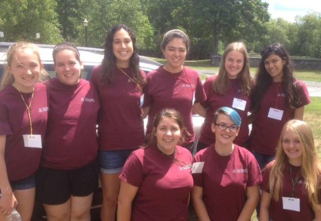 Back row (from left): Meaghan Schaumburg, Katie DeFusto, Deanna Villegas, Nina Pasquini, Lydia DeFusto, Mina Ahsan. Front row: Connie Bouchard, Lilly Weilacher, Tessa Schaumburg (Photo provided)
