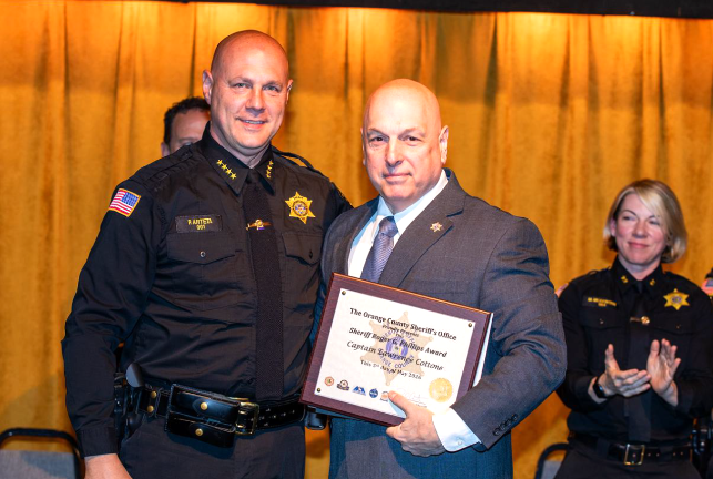 The prestigious Roger G. Phillips Award, which recognizes exceptional service and commitment to the mission and values of the Sheriff’s Office, was awarded to Captain Larry Cotton.