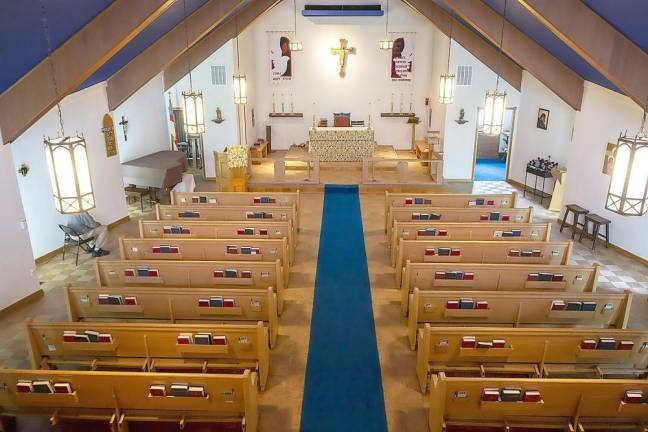 The interior of St. Anne’s Episcopal Church in Washingtonville.