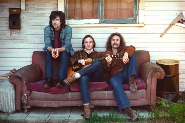 This is Henry Diltz's album cover photo for Crosby, Stills &amp; Nash's first album, released in 1969 on the Atlantic Records label. It spawned two Top 40 hit singles, &quot;Marrakesh Express&quot;and &quot;Suite: Judy Blue Eyes.&quot;