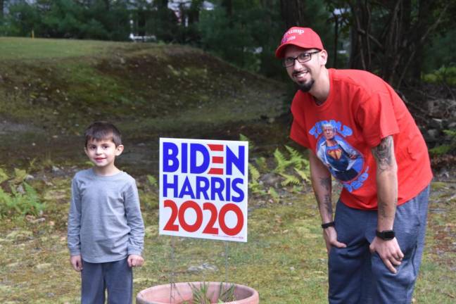 Chris Watkins of Milford, Pa., and his son Christopher, 4 (Photo by Becca Tucker)