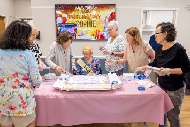 Sophie Halstead celebrated her 100th birthday at the Senior Center in Chester.