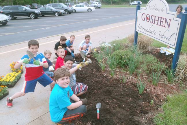 From back to front, Michael Mirtchev, James Dimitrov, Colin Kline, Ryan Zirilli, William Herlihy, Luca Boyle, and Jason Orzell.