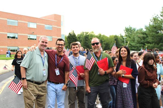 Chester Academy faculty and students honor those lost on 9/11.