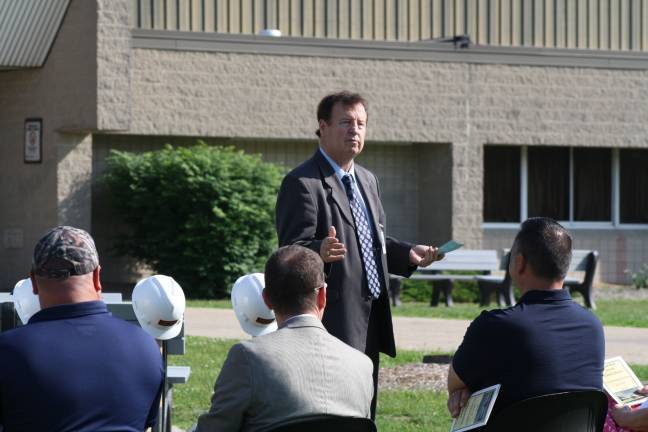 Superintendent Daniel Connor addresses the crowd. (Photo provided)