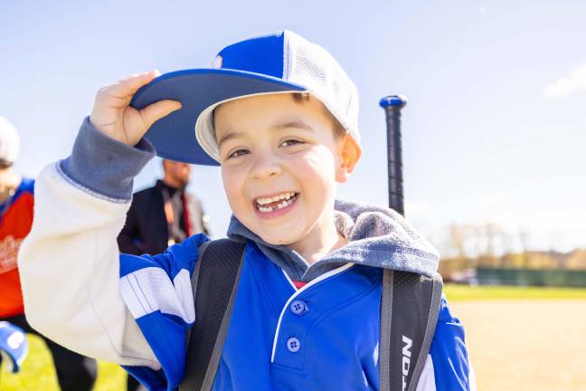 AJ Schmitt during opening day celebrations for Chester Little League.